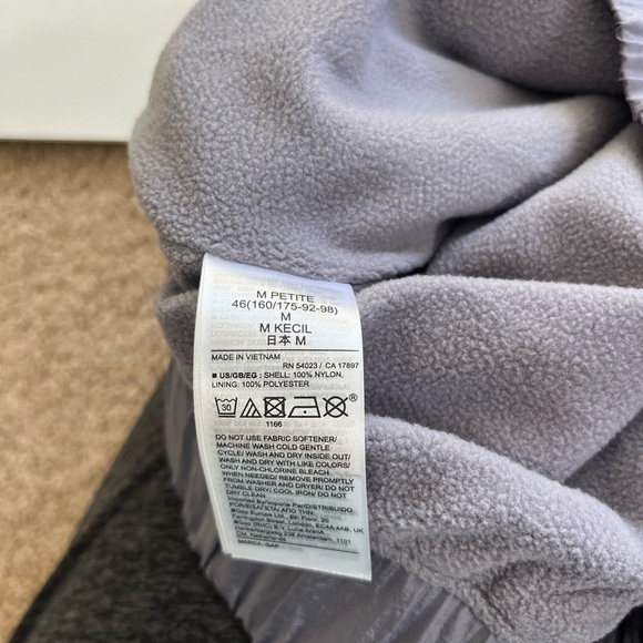 Gap Fit Fleece Lined Snap Bottoms Parachute Sweatpants Purple Size Medium P - Picture 6 of 12